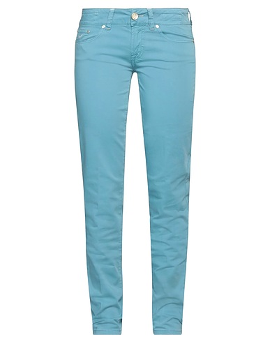 JACOB COHЁN Casual trouser Pastel blue 97% Cotton, 3% Elastane