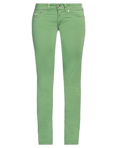 JACOB COHЁN Casual pants Light green 97% Cotton, 3% Elastane