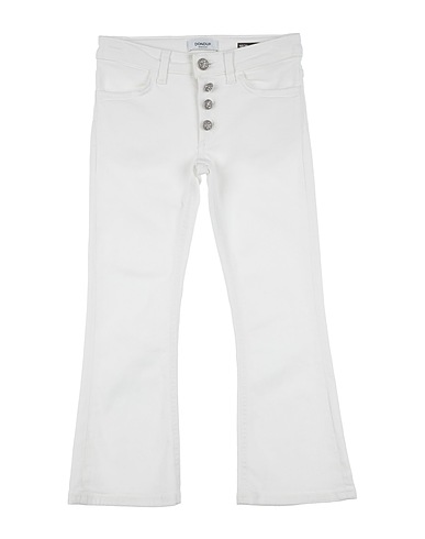 DONDUP Denim pants White 92% Cotton, 6% Elastomultiester, 2% Elastane