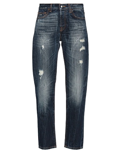 ROŸ ROGER'S Denim trousers Blue 100% Cotton