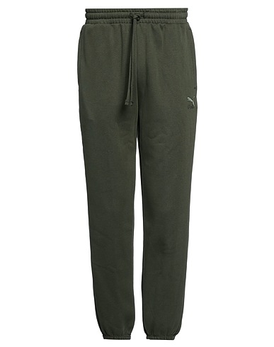 PUMA Casual trouser Classics Small Logo Sweatpants FL
 Military green 66% Cotton, 34% Polyester