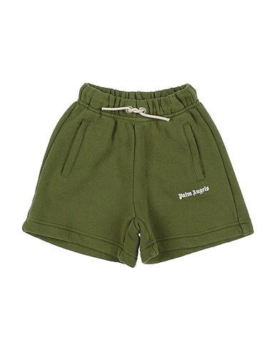 PALM ANGELS Pantalone felpa Verde militare 100% Cotone