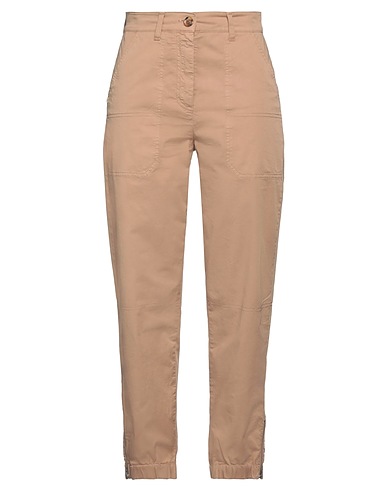 MANILA GRACE Casual trouser Khaki 97% Cotton, 3% Elastane