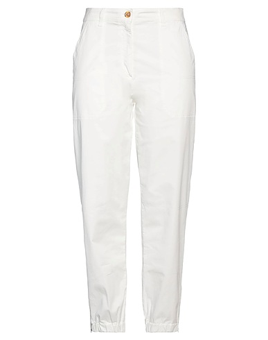 MANILA GRACE Pantalone Bianco 97% Cotone, 3% Elastan