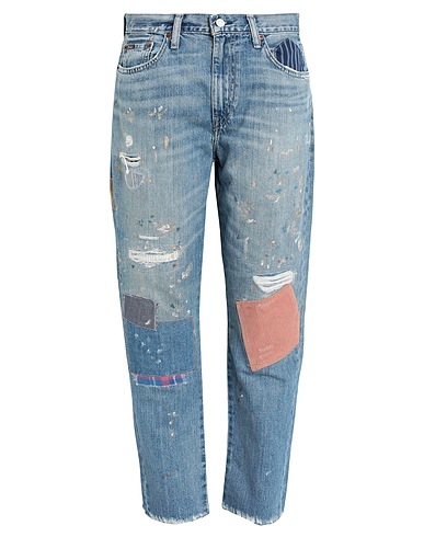 POLO RALPH LAUREN Denim pants DISTRESSED AVERY BOYFRIEND JEAN
 Blue 70% Cotton, 30% Lyocell