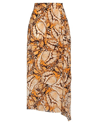 ALBERTA FERRETTI Maxi Skirts Marigold 100% Silk