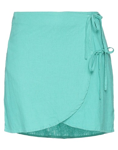 ONLY Mini skirt Turquoise 55% Linen, 45% Viscose