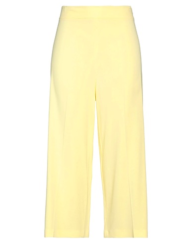 CLIPS Casual pants Yellow 97% Viscose, 3% Elastane
