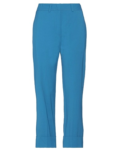 MOMONÍ Casual trouser Blue 64% Viscose, 34% Virgin Wool, 2% Elastane