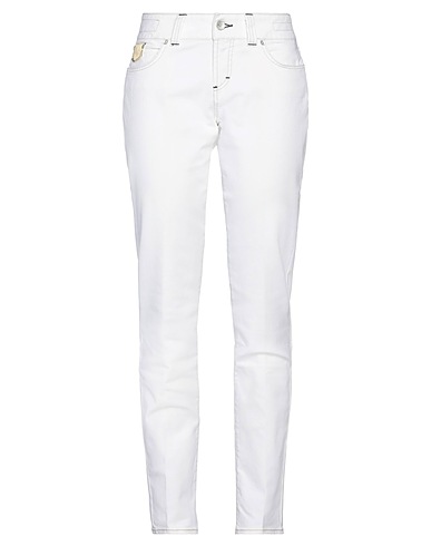 JACOB COHЁN Denim trousers White 98% Cotton, 2% Elastane