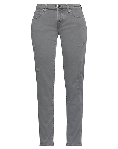 JACOB COHЁN Denim trousers Lead 90% Cotton, 8% Polyester, 2% Elastane