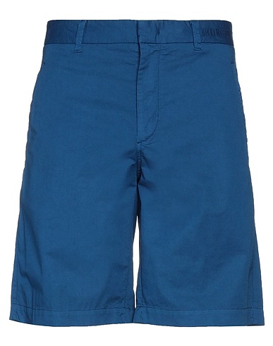 BIKKEMBERGS Shorts & Bermuda Blue 82% Cotton, 15% Linen, 3% Elastane