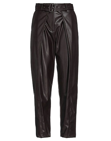 MARC ELLIS Casual trouser Dark brown 100% Polyurethane