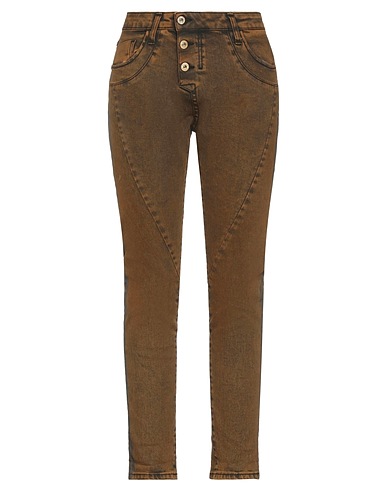 PLEASE Denim pants Khaki 99% Cotton, 1% Elastane