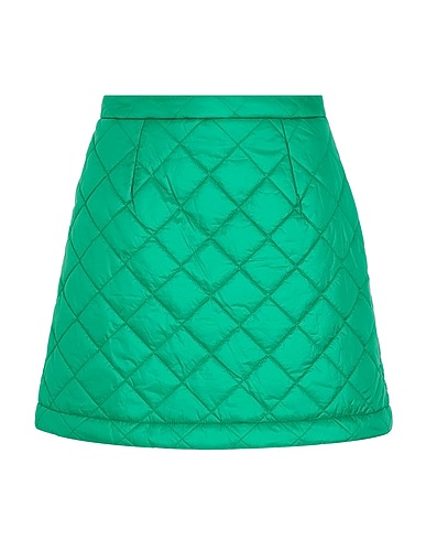 8 by YOOX ミニスカート RECYCLED POLY QUILTED MINI SKIRT グリーン 再生ポリアミド 100%