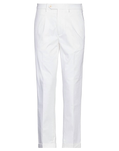 DONVICH Casual trouser White 97% Cotton, 3% Elastane
