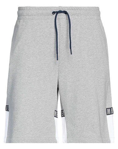 BIKKEMBERGS Shorts & Bermuda Grey 100% Cotton, Polyester