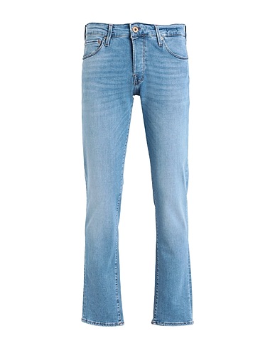 JACK & JONES Denim trousers Blue 57% Cotton, 30% Organic cotton, 6% Elastomultiester, 5% Recycled cotton, 2% Elastane