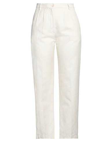 ASPESI Casual pants Ivory 58% Cotton, 42% Linen