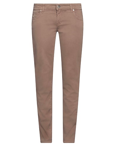 JACOB COHЁN Casual trouser Light brown 60% Cotton, 19% Viscose, 19% Polyester, 2% Elastane
