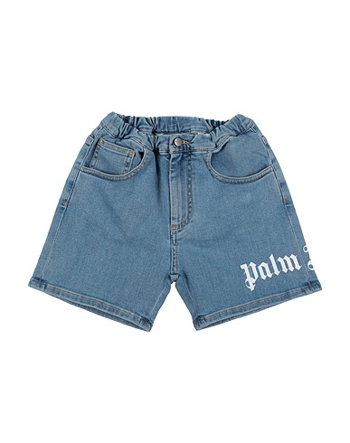PALM ANGELS Denim shorts Blue 99% Cotton, 1% Elastane