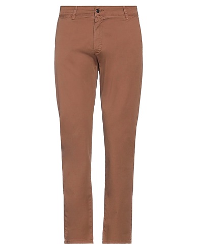 STILOSOPHY Casual trouser Brown 98% Cotton, 2% Elastane