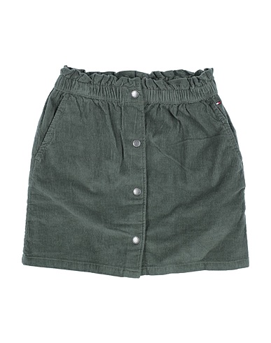 TOMMY HILFIGER Skirt Military green 85% Cotton, 13% Lyocell, 2% Elastane