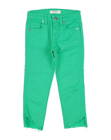 VICOLO Casual pants Green 97% Cotton, 3% Elastane