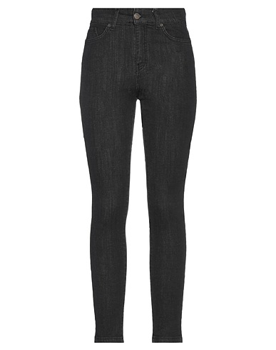 EXTE Denim trousers Black 98% Cotton, 2% Elastane