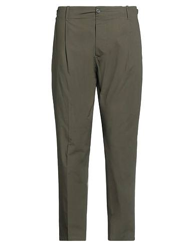 MESSAGERIE Casual trouser Military green 97% Cotton, 3% Elastane