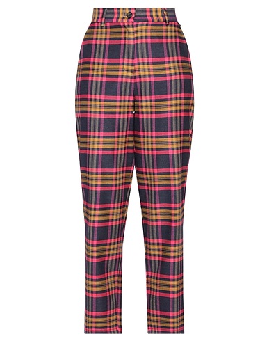 DIXIE Casual trouser Dark purple 46% Viscose, 23% Cotton, 23% Polyester, 8% Wool