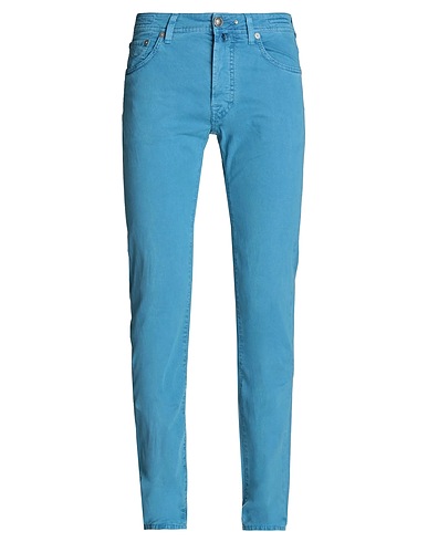 JACOB COHЁN 5-pocket Light blue 99% Cotton, 1% Elastane