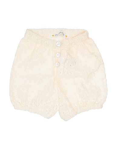 NINALUNA Shorts & Bermudas Elfenbein 95% Baumwolle, 5% Elastan