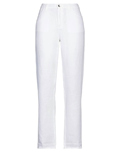 EMPORIO ARMANI Casual pants White 100% Linen