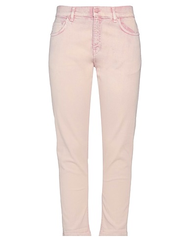 DONDUP Denim trousers Light pink 92% Cotton, 6% Elastomultiester, 2% Elastane