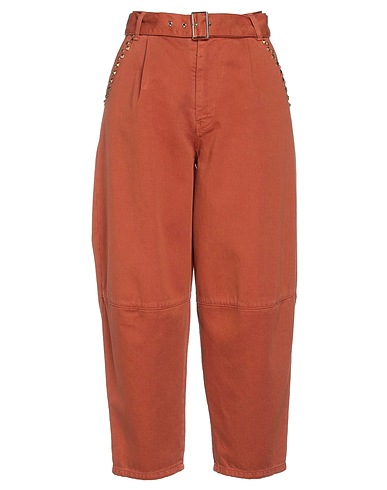 SIMONA CORSELLINI Casual trouser Brown 100% Cotton
