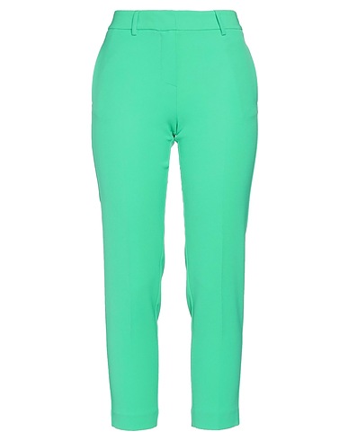 SIMONA CORSELLINI Casual trouser Green 94% Polyester, 6% Elastane