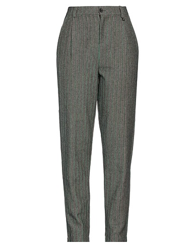 DIXIE Casual trouser Green 81% Cotton, 14% Polyester, 5% Acrylic