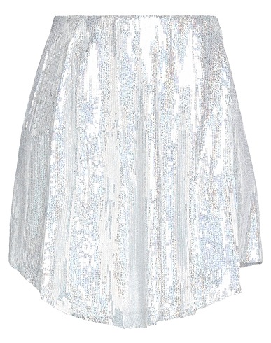 EMMA & GAIA Mini skirt Silver 100% Polyester