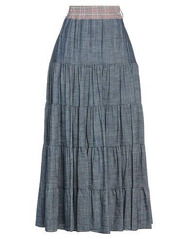 DIMORA Maxi Skirts Blue 78% Cotton, 22% Linen