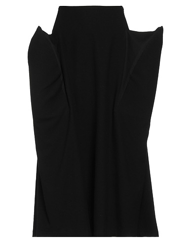 Y'S YOHJI YAMAMOTO Midi skirt Black 85% Wool, 15% Nylon, Silk