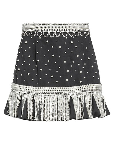 WANDERING Mini skirt Black 61% Acetate, 39% Polyester, PVC - Polyvinyl chloride, Metal, Glass
