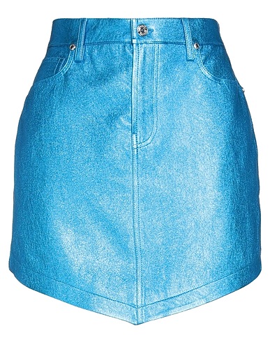 ALEXANDRE VAUTHIER Mini skirt Azure 100% Lambskin