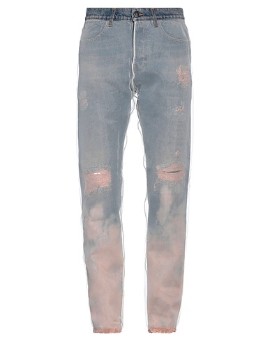 424 FOURTWOFOUR Denim trousers Blue 100% Cotton, Polyester