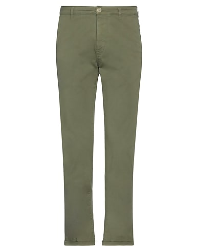 PENCE Casual trouser Military green 98% Cotton, 2% Elastane