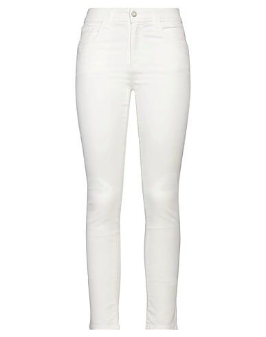 SONIA DE NISCO Casual trouser White 97% Cotton, 3% Elastane