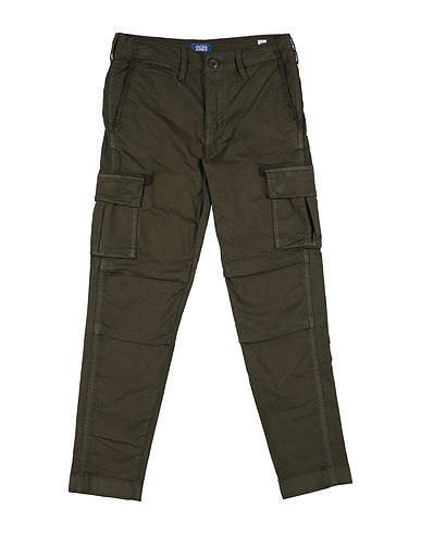 JACK & JONES Casual trouser Military green 97% Cotton, 3% Elastane
