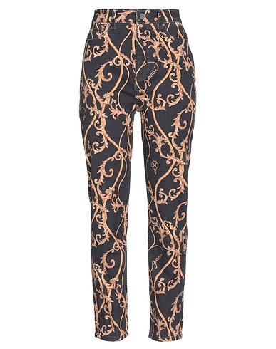 GANNI Denim trousers Black 99% Organic cotton, 1% Elastane