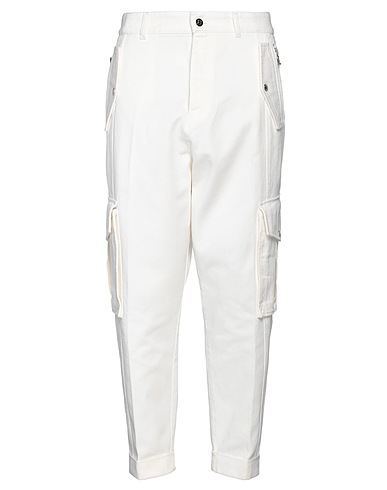 BALMAIN Denim pants White 100% Cotton