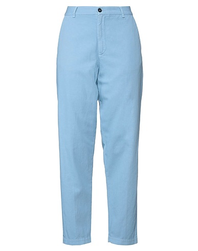 PENCE Casual trouser Sky blue 77% Cotton, 23% Linen